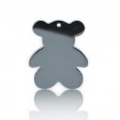 Hematite Teddy Bear 20x30mm Pendant